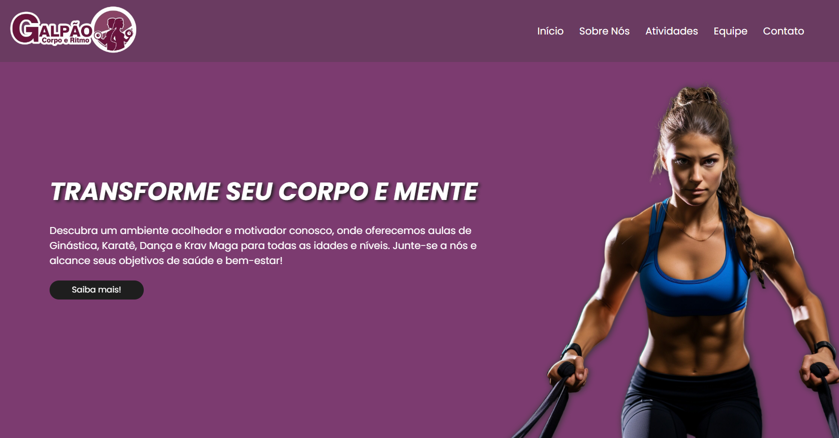 Site Galpao Corpo e Ritmo